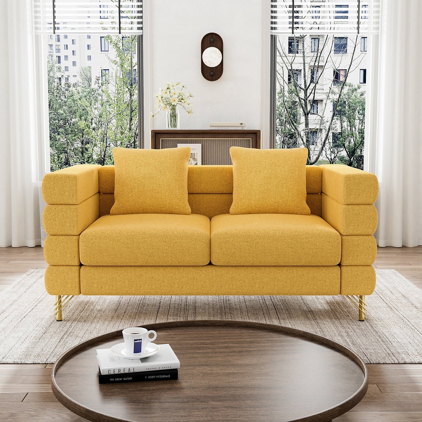 Ouyessir Mid Century Sofa Couch for Bedroom, Living Room, Lounges, Office, Apartment