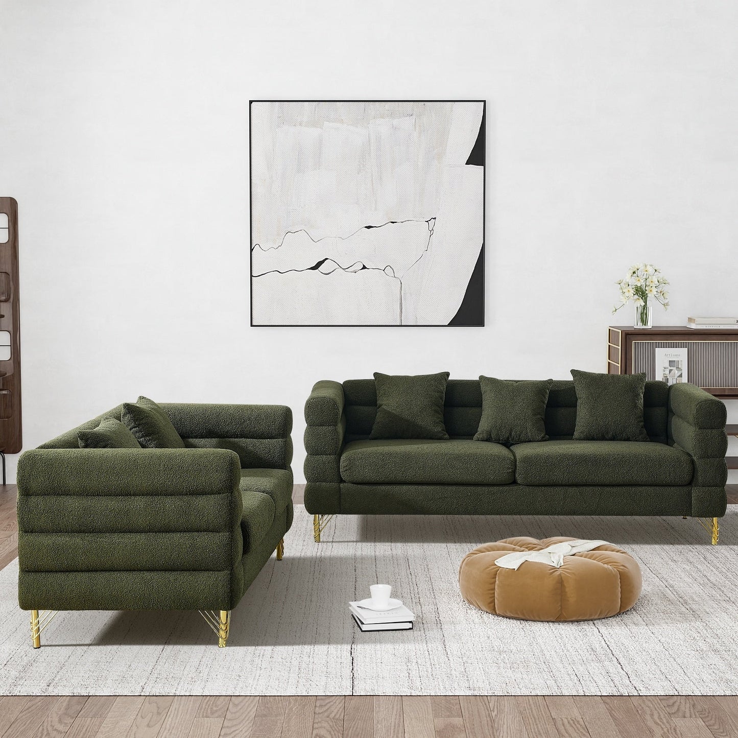Ouyessir Mid Century Sofa Couch for Bedroom, Living Room, Lounges, Office, Apartment