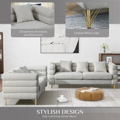 Ouyessir Mid Century Sofa Couch for Bedroom, Living Room, Lounges, Office, Apartment