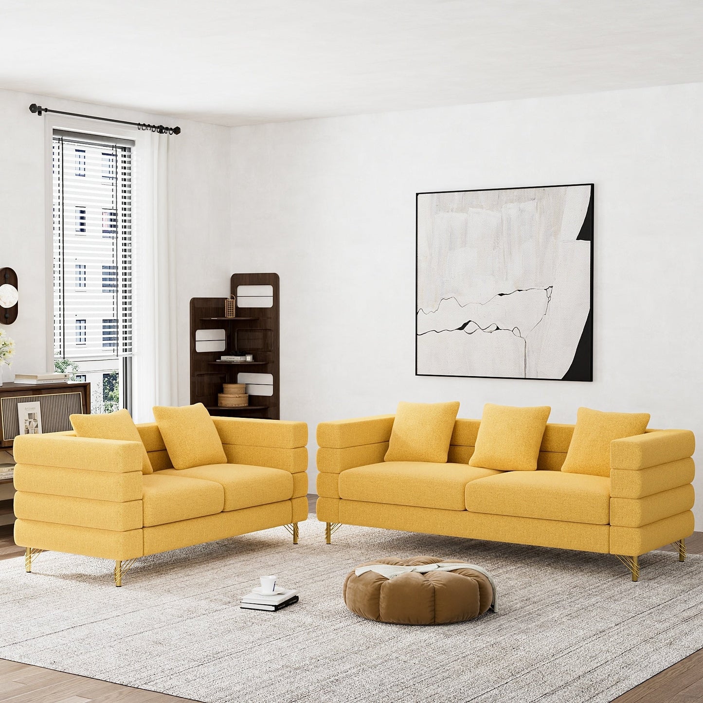 Ouyessir Mid Century Sofa Couch for Bedroom, Living Room, Lounges, Office, Apartment