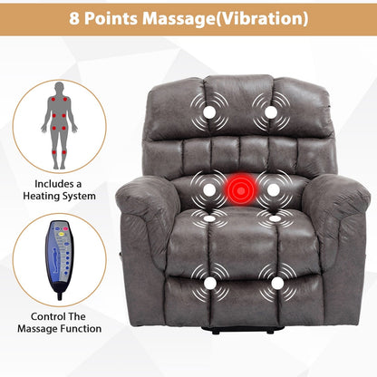 42 Wide Oversize Power Lift Recliner Chair with Massage and Heating