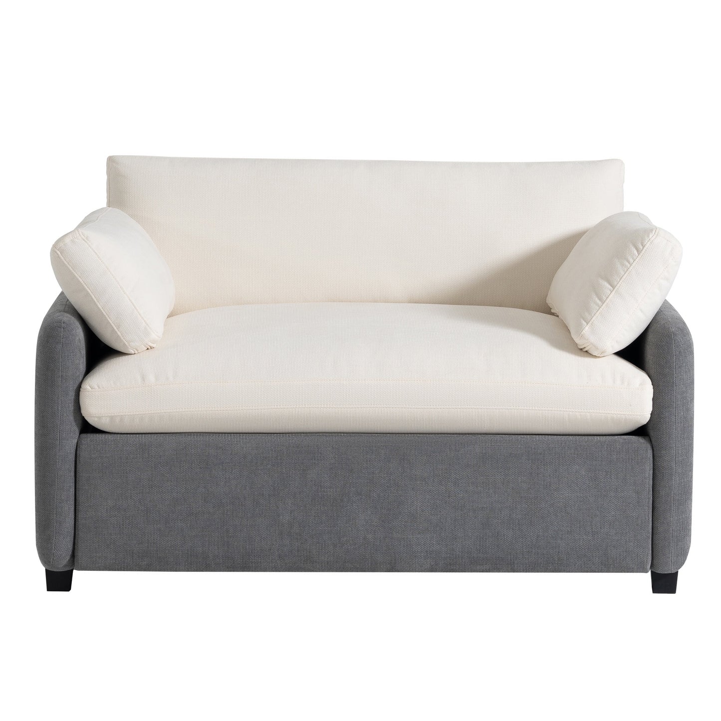 Oversized Chenille Single Sofa Chair â?Wide and Deep Seat Accent Chair with Throw Pillows by Harper&Bright Designs