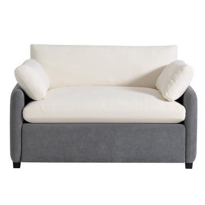 Oversized Chenille Single Sofa Chair â?Wide and Deep Seat Accent Chair with Throw Pillows by Harper&Bright Designs