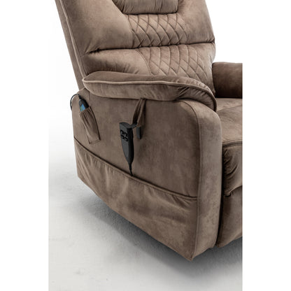 Oversized Electric Lift Recliner with OKIN Motor, Infinite Recline to 180°, Extra-Wide Seat, and Convenient Side Storage