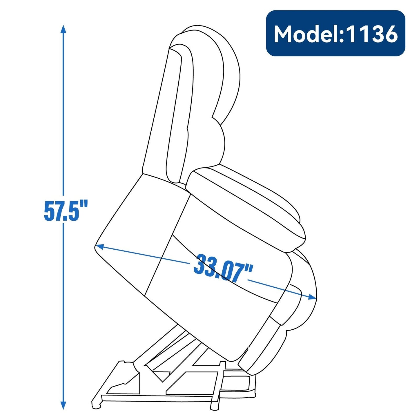 Oversized Power Lift Recliner Chair with Massage, Heat, 8-Point Vibration, Lumbar Heating, USB Port, Dual Side Pockets