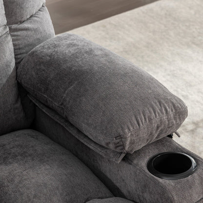 Oversized Rocker Recliner Chair with Massage & Heat, 2 Cup Holders, USB Charging Port, 150Â° Recline & 30Â° Rocking Function