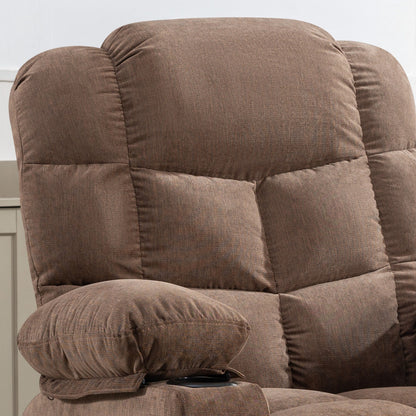 Oversized Rocker Recliner Chair with Massage & Heat, 2 Cup Holders, USB Charging Port, 150Â° Recline & 30Â° Rocking Function