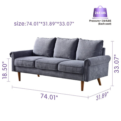 OVIOS Upholstered Mid-century Sofa