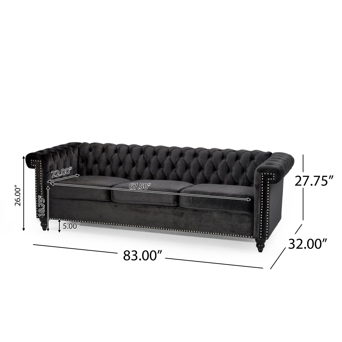 Parkhurst Tufted Velvet Sofa by Christopher Knight Home