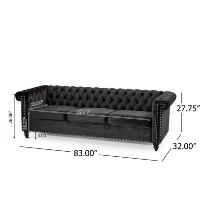 Parkhurst Tufted Velvet Sofa by Christopher Knight Home