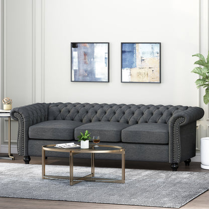 Parksley Tufted Chesterfield 3-seat Sofa by Christopher Knight Home