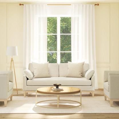 Pasadena 75.5 Velvet Modern Farmhouse Loose Pillow-Back Sofa