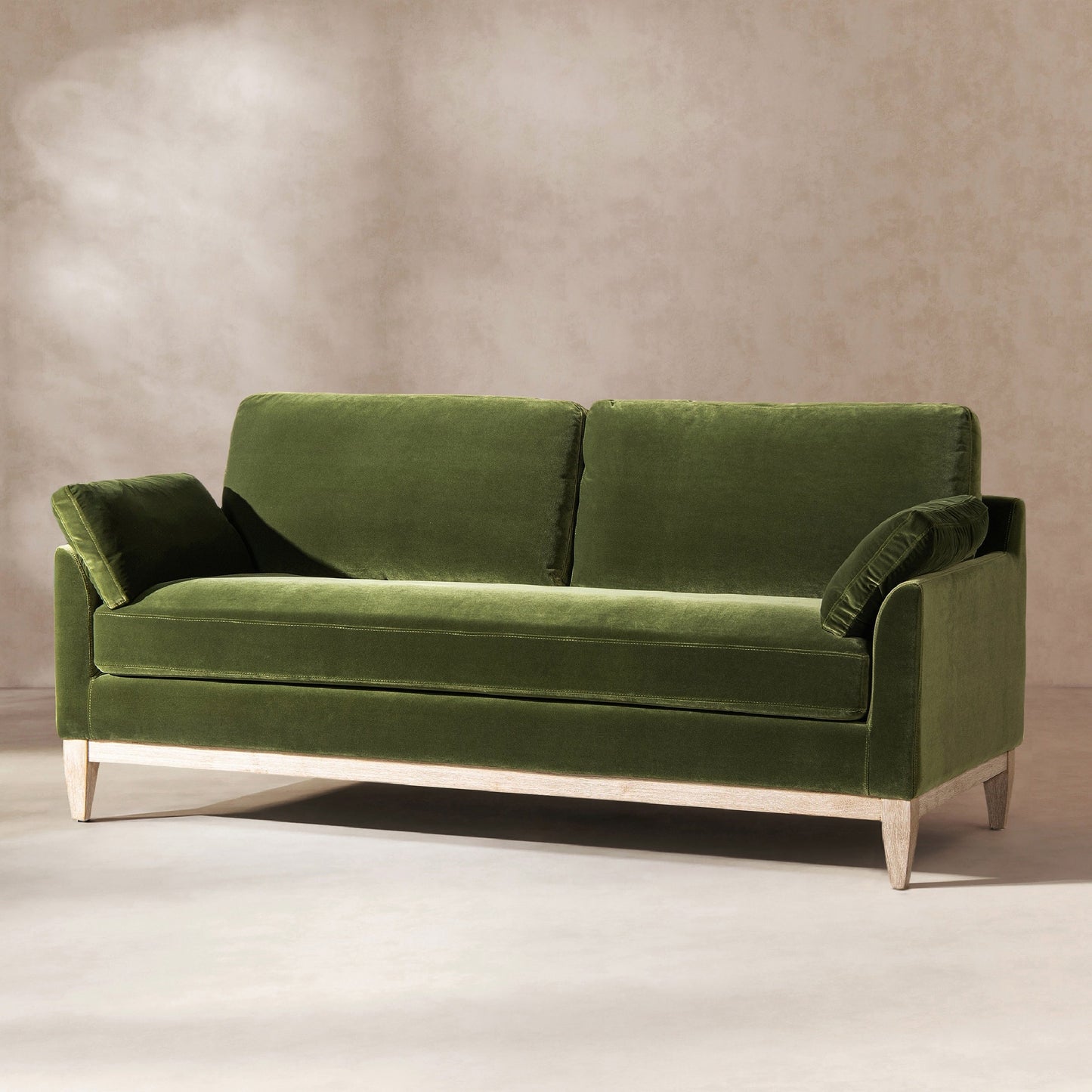 Pasadena 75.5 Velvet Modern Farmhouse Loose Pillow-Back Sofa