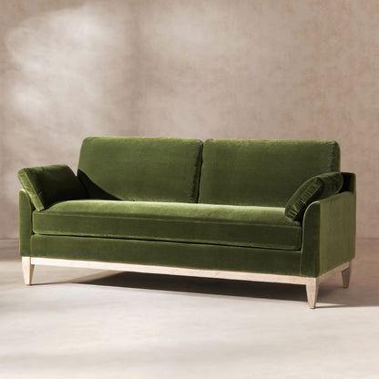 Pasadena 75.5 Velvet Modern Farmhouse Loose Pillow-Back Sofa