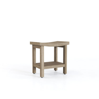 Patented Sumba Teak Shower Bench with Shelf