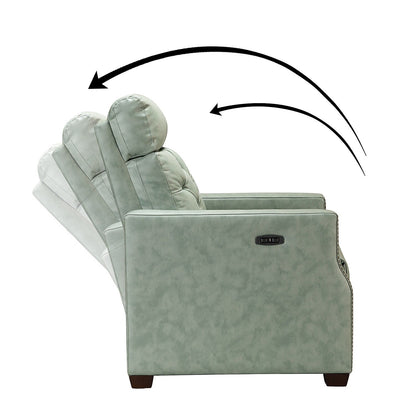 Alina 31.50Wide Genuine Leather Power Recliner with USB Port, Set of 2