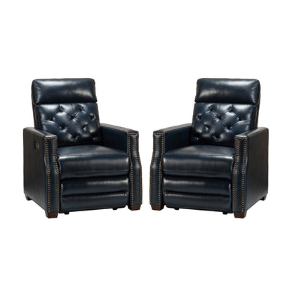 Alina 31.50Wide Genuine Leather Power Recliner with USB Port, Set of 2
