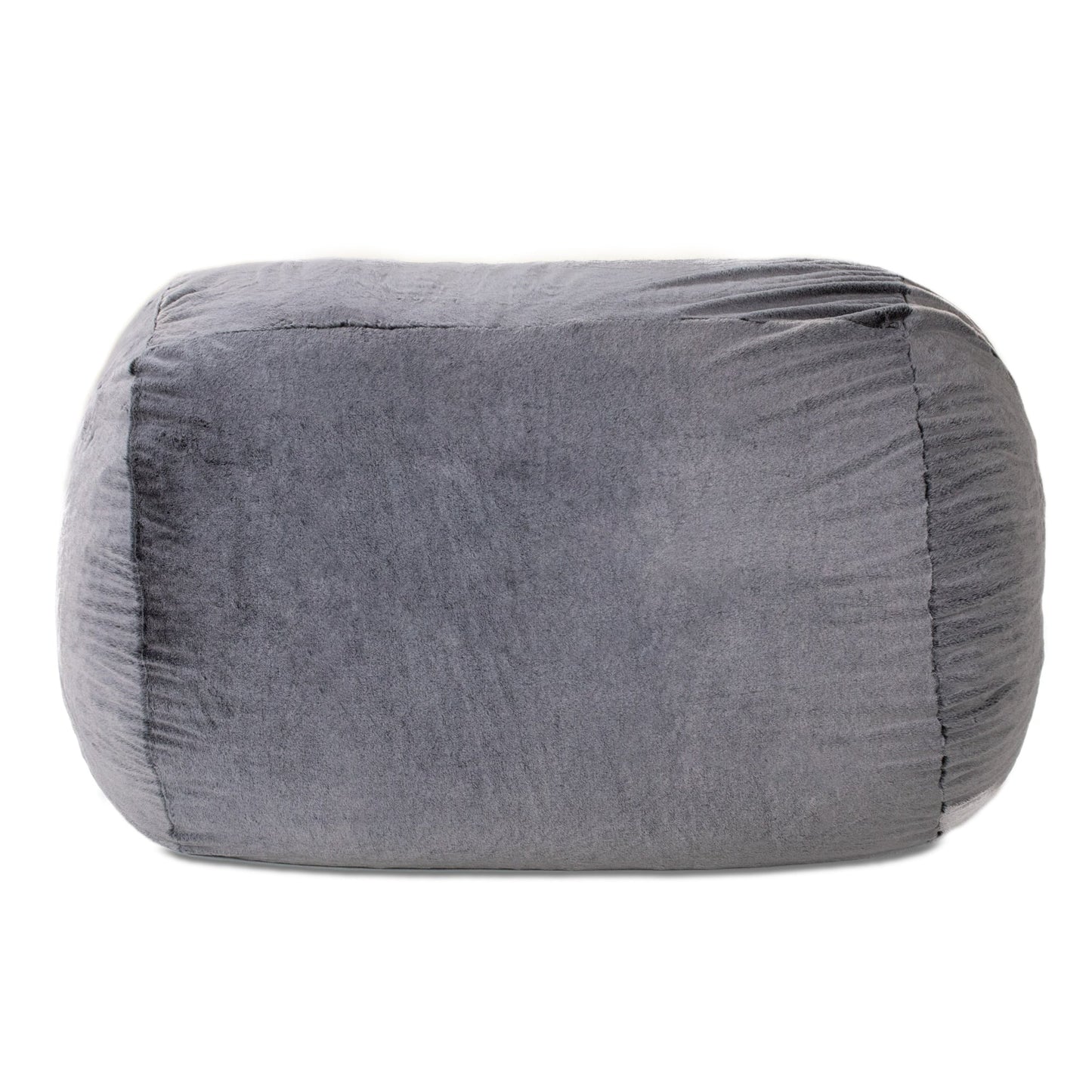 Plush Faux Fur Bean Bag Loveseat - 64 - Wolf Gray