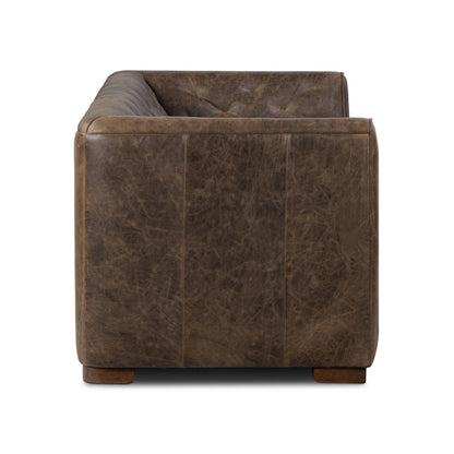 Poly & Bark Essex 86 Genuine Leather Pull-Out Convertible Sleeper Sofa