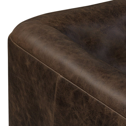 Poly & Bark Essex 86 Genuine Leather Pull-Out Convertible Sleeper Sofa