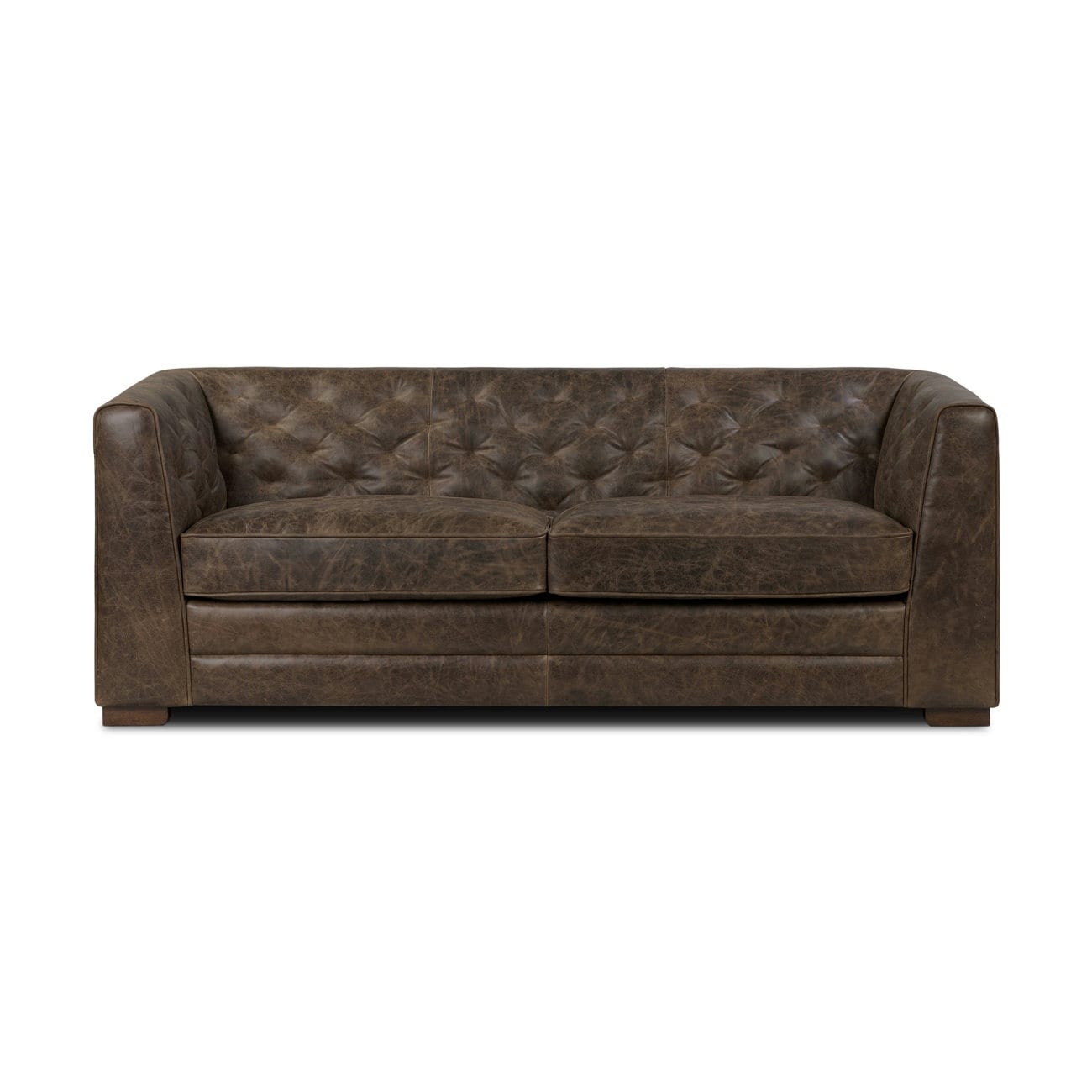 Poly & Bark Essex 86 Genuine Leather Pull-Out Convertible Sleeper Sofa