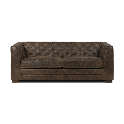 Poly & Bark Essex 86 Genuine Leather Pull-Out Convertible Sleeper Sofa