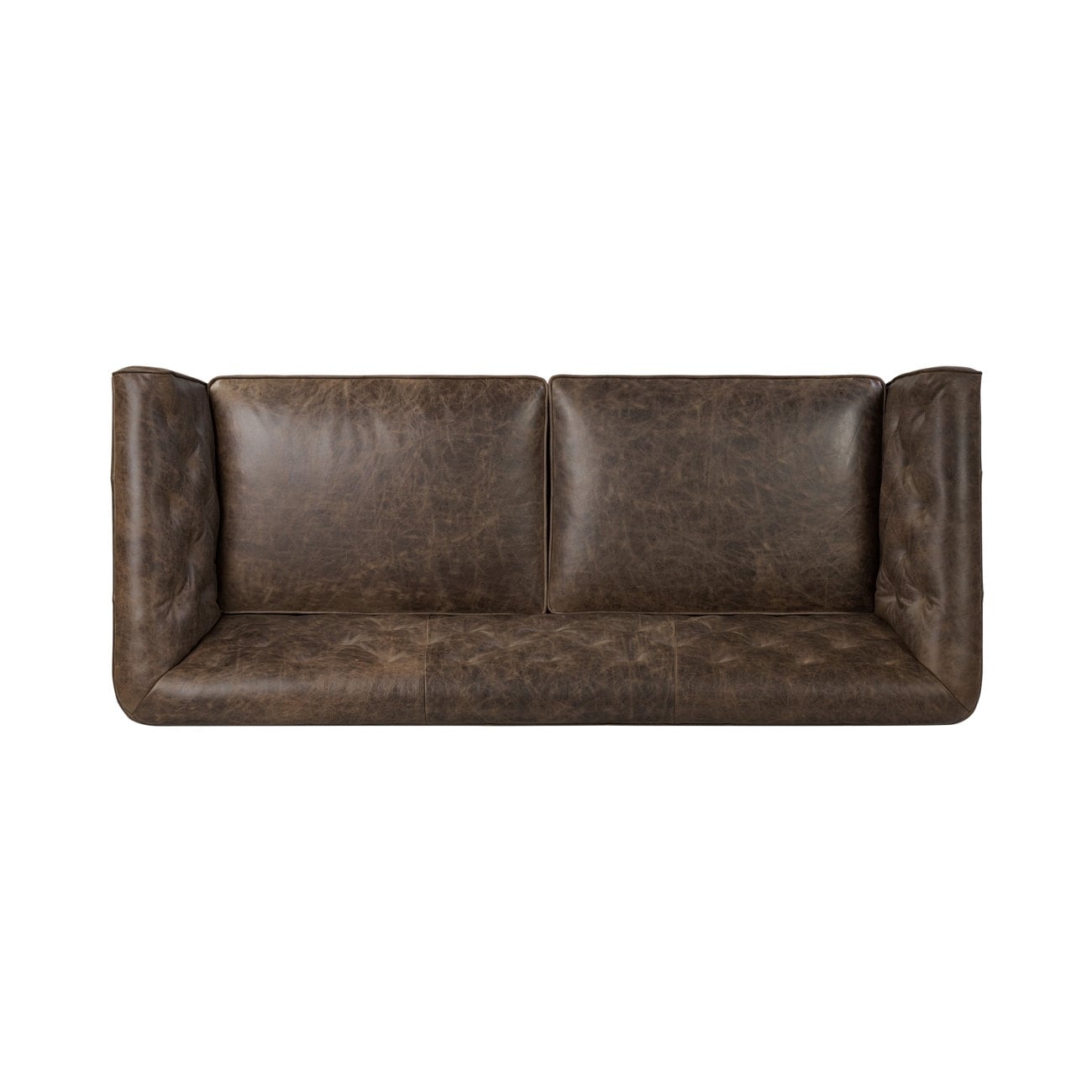 Poly & Bark Essex 86 Genuine Leather Pull-Out Convertible Sleeper Sofa