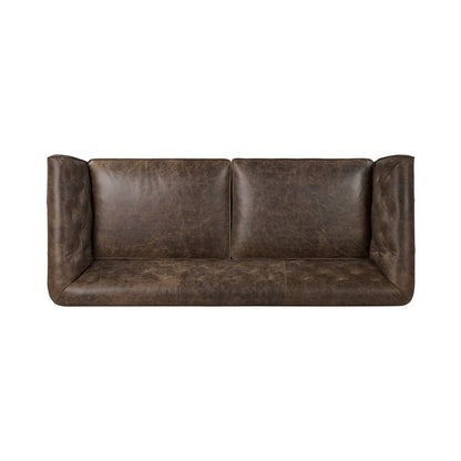 Poly & Bark Essex 86 Genuine Leather Pull-Out Convertible Sleeper Sofa