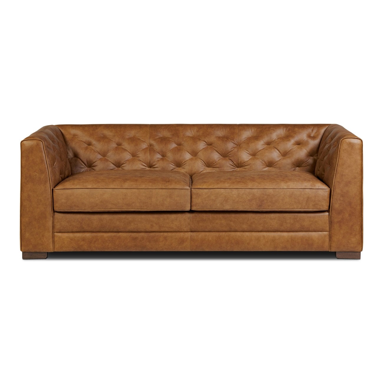Poly & Bark Essex 86 Genuine Leather Pull-Out Convertible Sleeper Sofa
