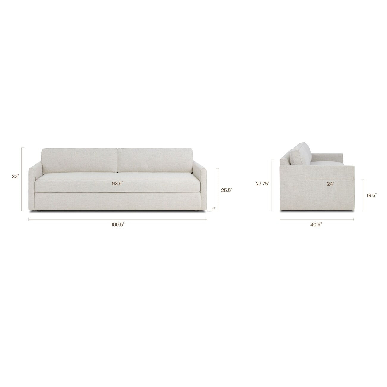 Poly & Bark Storato 100.5 Performance Fabric Sofa With Storage