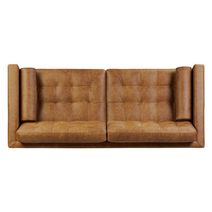 Poly & Bark York 89 Full-Grain Genuine Leather Sofa