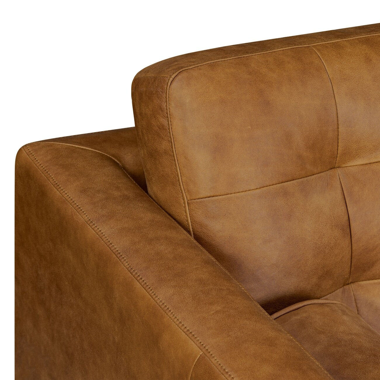 Poly & Bark York 89 Full-Grain Genuine Leather Sofa