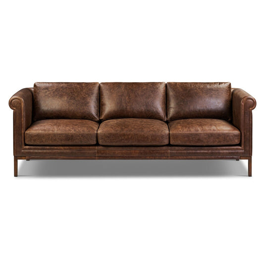 Poly & Bark Helston 89 Genuine Leather Sofa