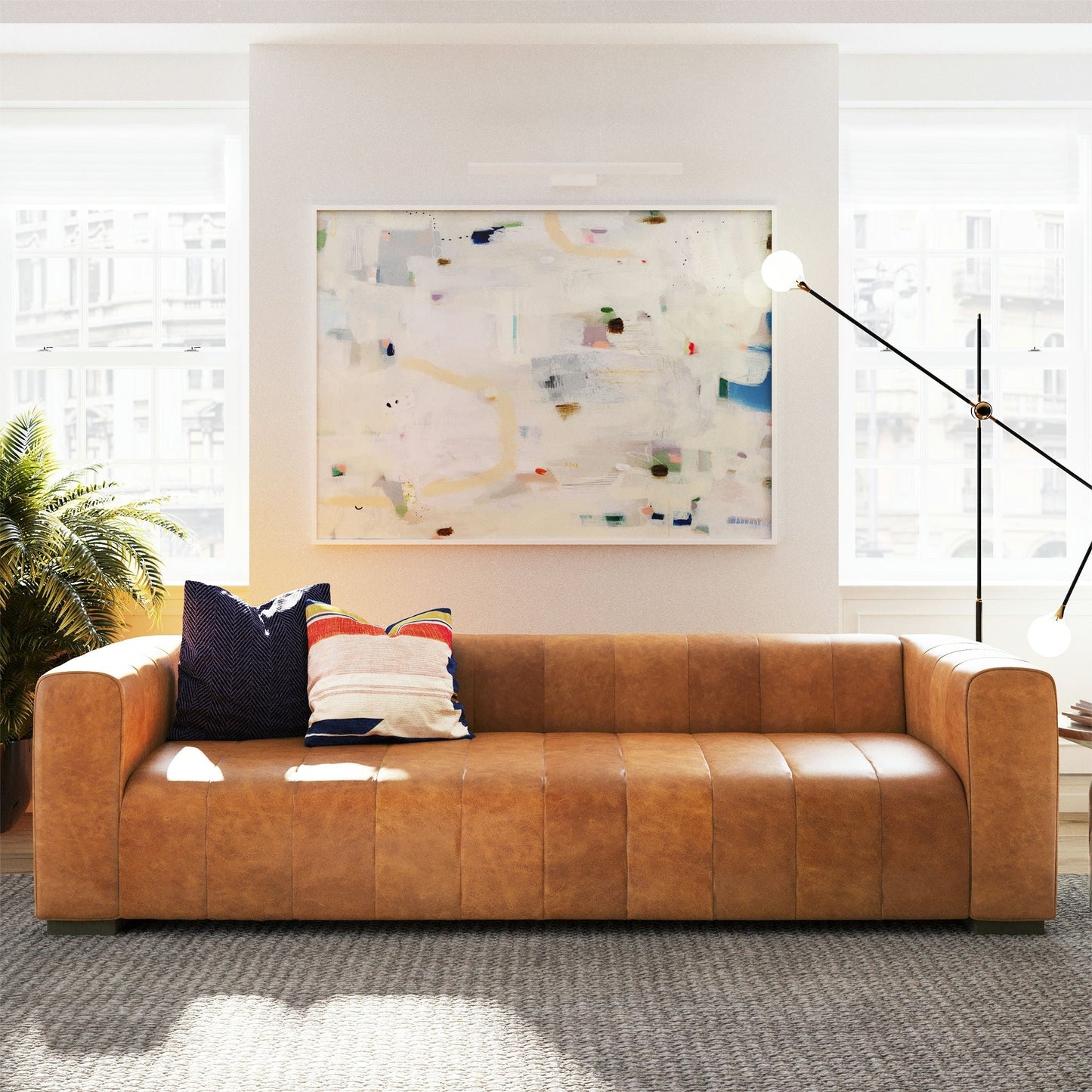 Poly & Bark Canale Sofa - Full Grain Genuine Italian Leather
