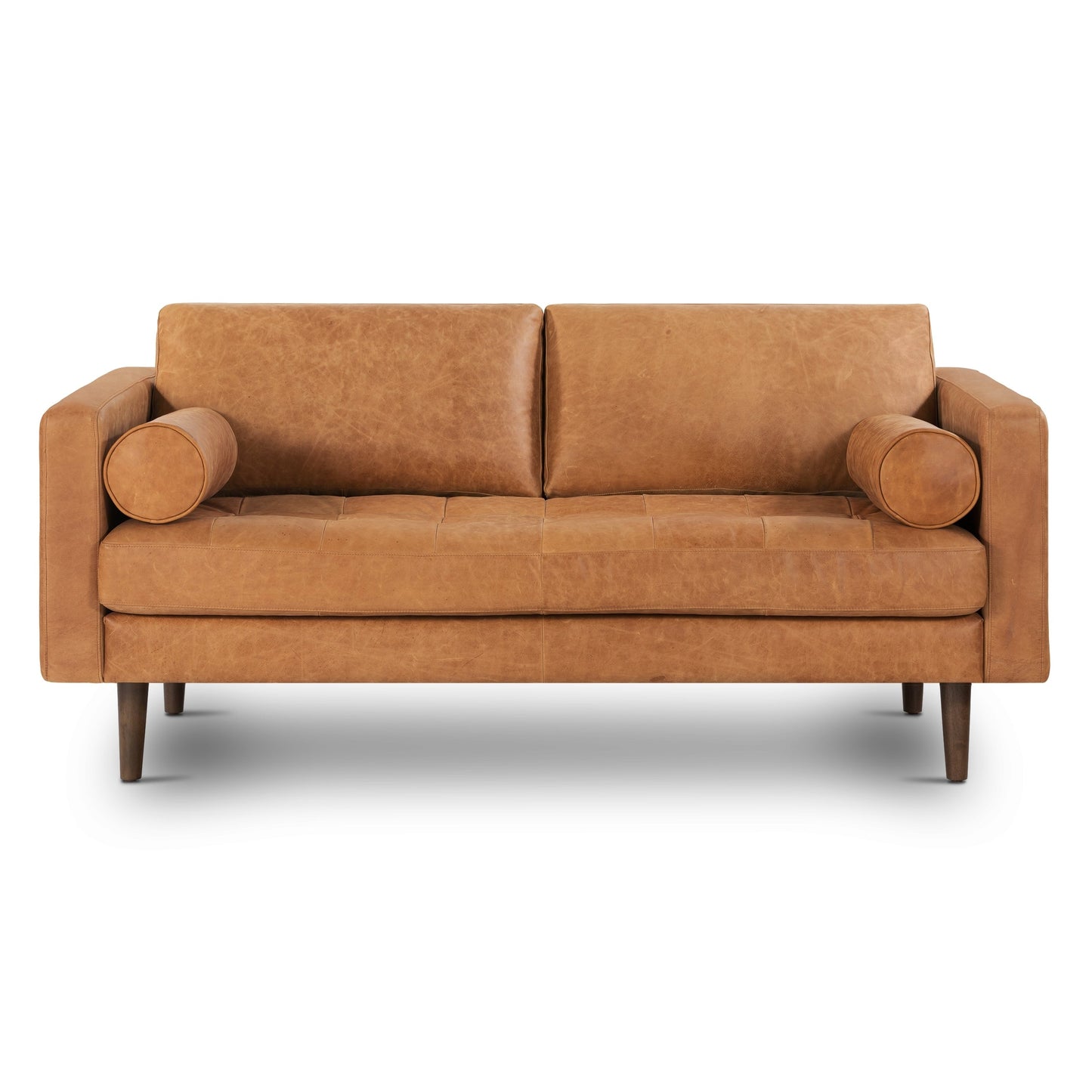 Poly & Bark Napa 72 Apartment Sofa - Full Grain Genuine Italian Leather