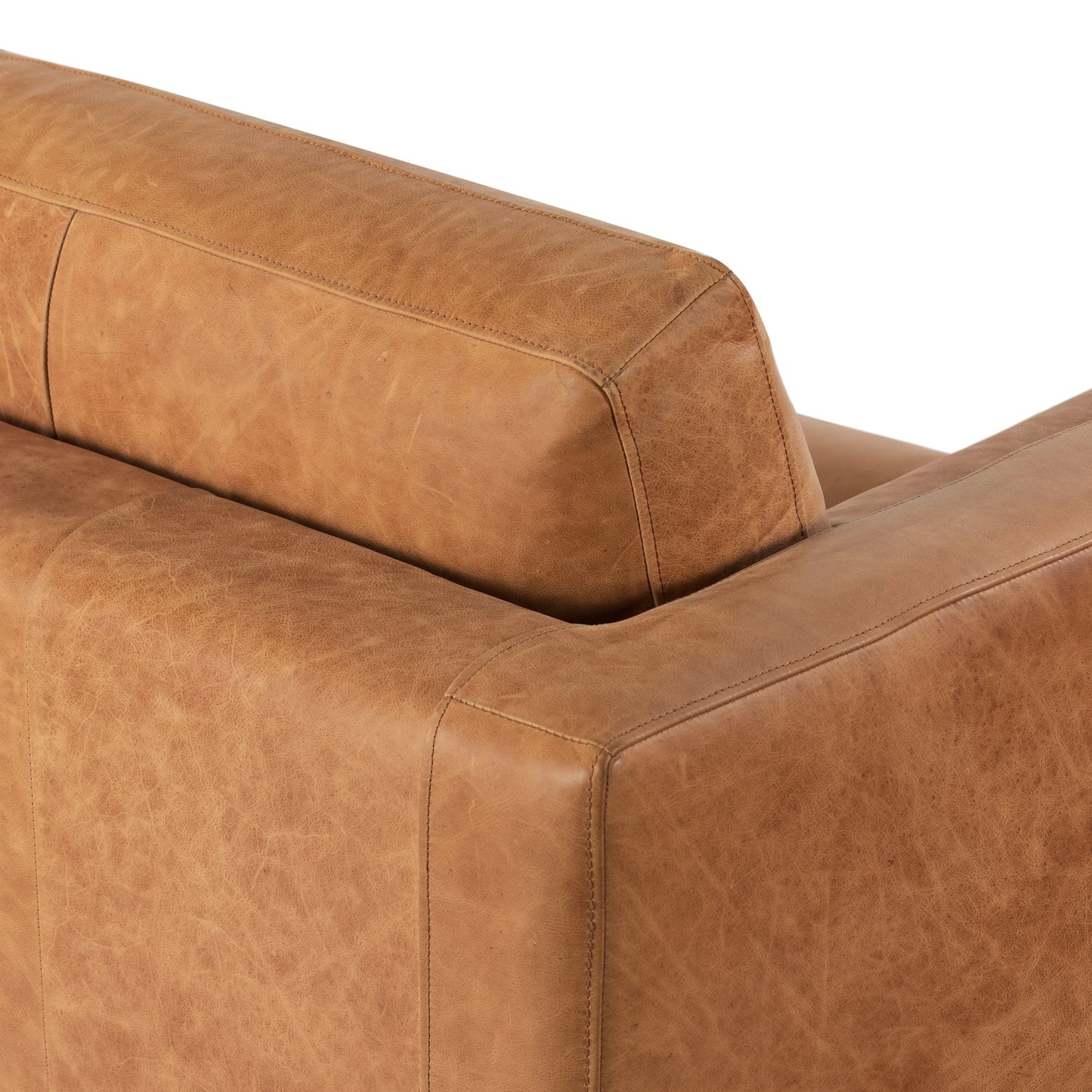 Poly & Bark Napa 72 Apartment Sofa - Full Grain Genuine Italian Leather