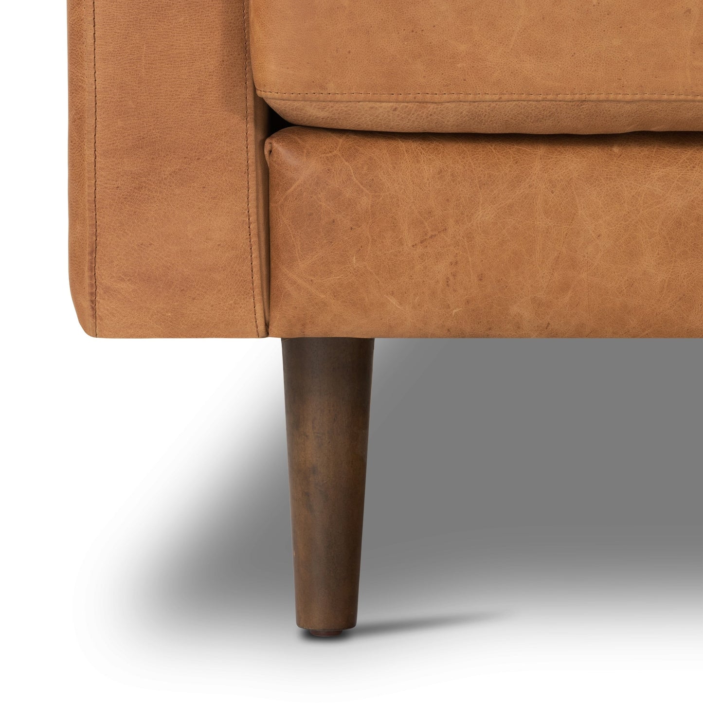 Poly & Bark Napa 72 Apartment Sofa - Full Grain Genuine Italian Leather