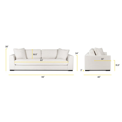 Poly & Bark Fabric Capri 99 Sofa - Performance Fabric (Stain and Spill Resistant)