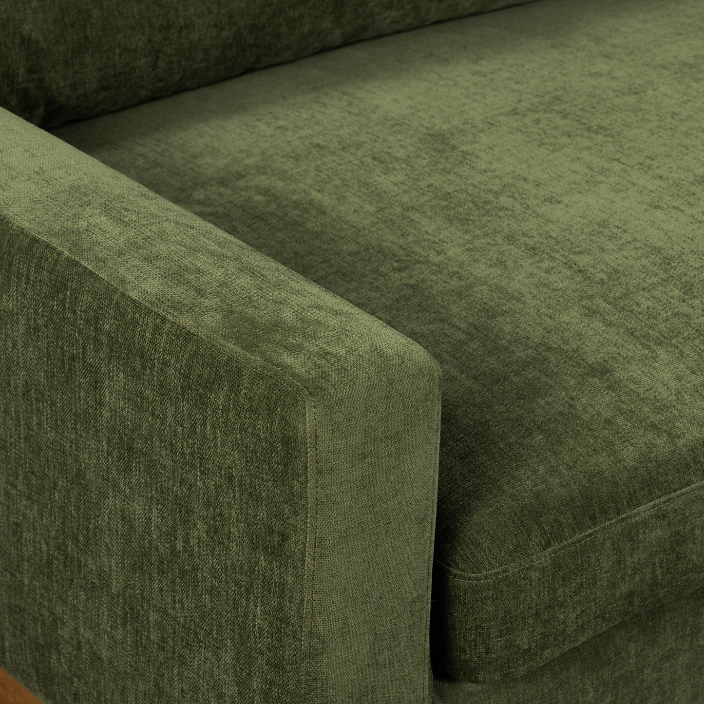Poly & Bark Zyon 90 Sofa in Distressed Green Velvet