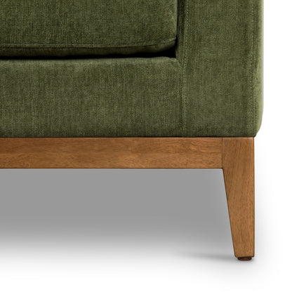 Poly & Bark Zyon 90 Sofa in Distressed Green Velvet