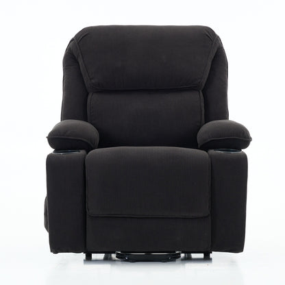 Power Lift Recliner Chair - Remote Control with Heat  Massage, PU Leather, Side Pockets - Senior Mobility Assist Chair