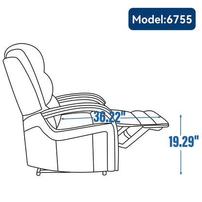 Power Lift Recliner Chair Dual Motor Infinite Position with Solid Wood Armrests, Heat Massage and Heavy Duty Motion Mechanism
