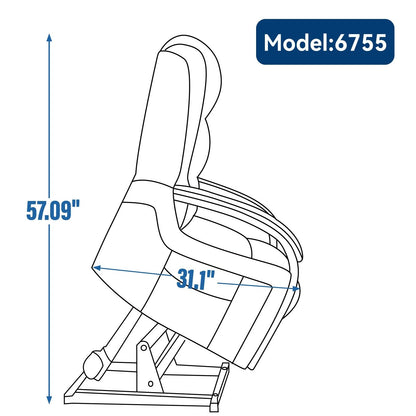 Power Lift Recliner Chair Dual Motor Infinite Position with Solid Wood Armrests, Heat Massage and Heavy Duty Motion Mechanism