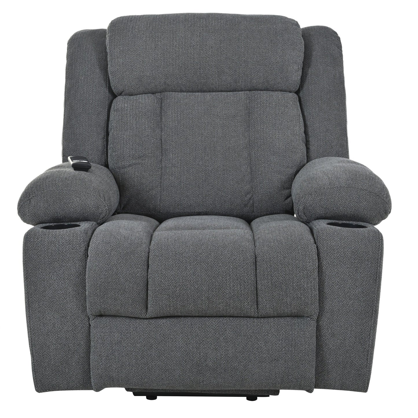 Power Lift Recliner Chair For Elderly,Fabric Lift Chairs W/ Extended Footrest With 2 Cup Holders,Side Pockets,Remote Control