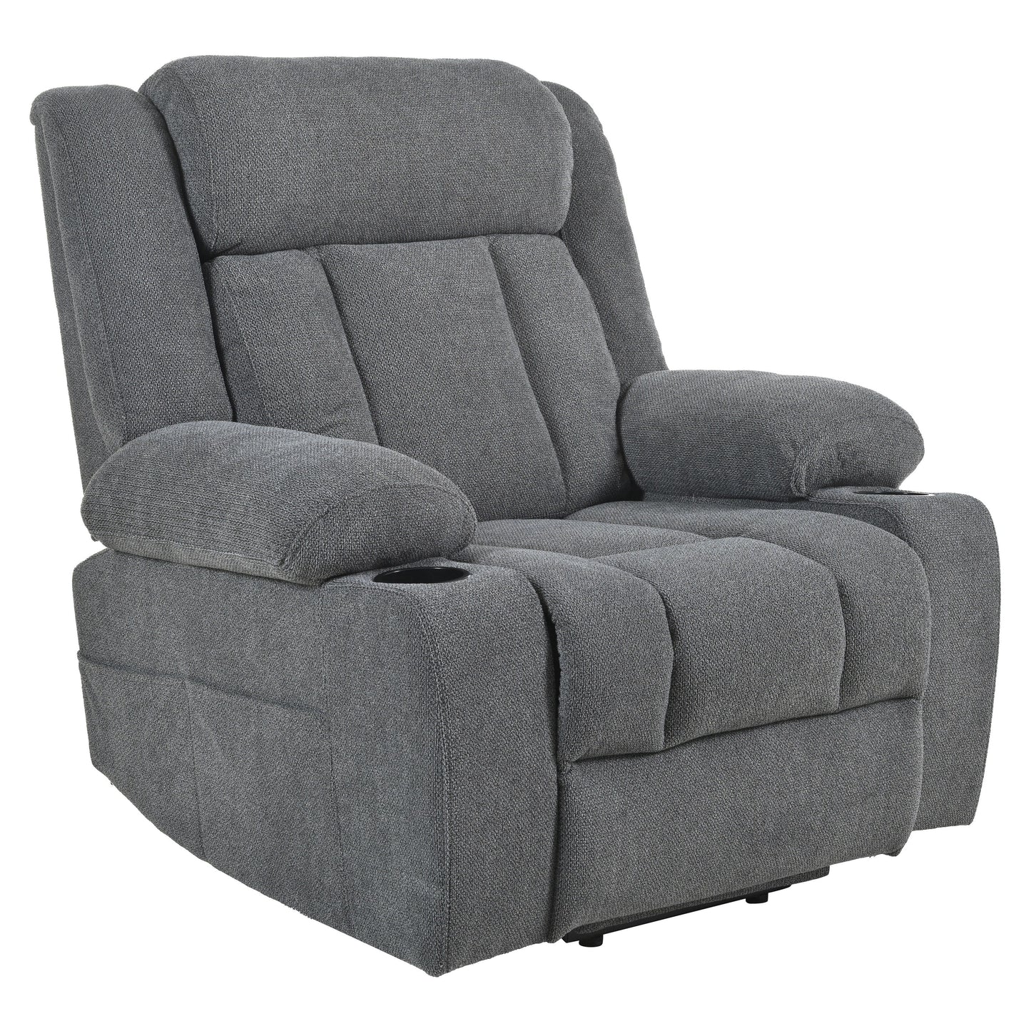 Power Lift Recliner Chair For Elderly,Fabric Lift Chairs W/ Extended Footrest With 2 Cup Holders,Side Pockets,Remote Control