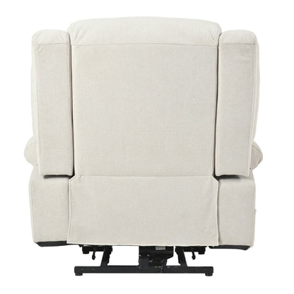 Power Lift Recliner Chair For Elderly,Fabric Lift Chairs W/ Extended Footrest With 2 Cup Holders,Side Pockets,Remote Control