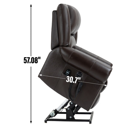 Power Lift Recliner Chair Heat Massage Dual Motor Infinite Position Up to 350 LBS, Heavy Duty Motion Mechanism with USB Ports