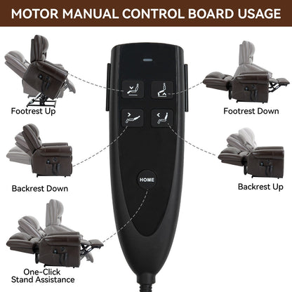 Power Lift Recliner Chair Heat Massage Dual Motor Infinite Position Up to 350 LBS, Heavy Duty Motion Mechanism with USB Ports