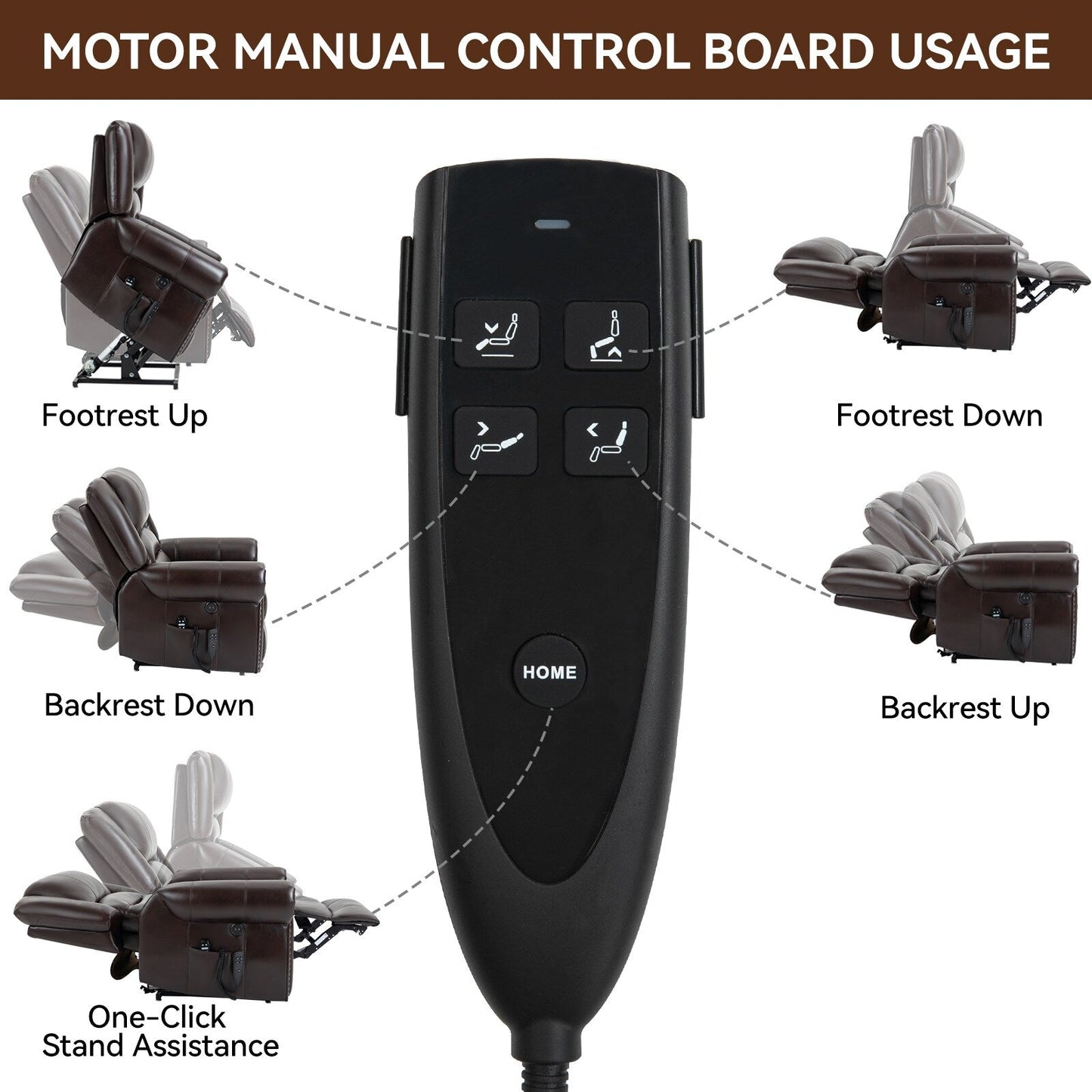 Power Lift Recliner Chair Heat Massage Dual Motor Infinite Position Up to 350 LBS, Heavy Duty Motion Mechanism with USB Ports
