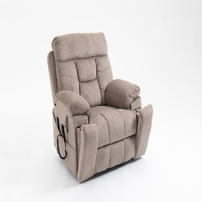 Power Lift Recliner Chair Massage and Heat,Dual Motor Lift Recliner,Electric Recliner with Cup Holders Pocket,400lbs